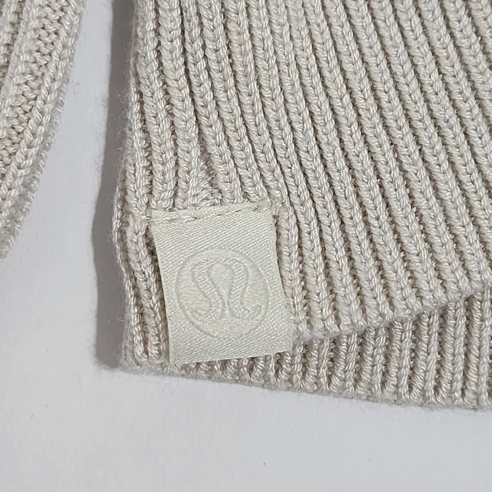 Lululemon Athletica Crossover Sweater Size 6 Light Beige Pullover Minimalist Run - Picture 6 of 8